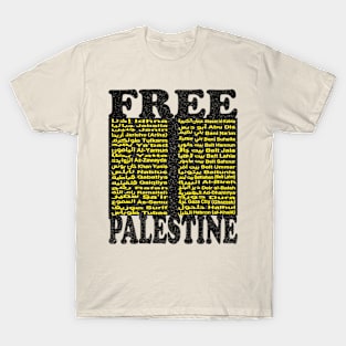 Free Palestine,Palestine cities, Palestine solidarity,Support Palestinian artisans,End occupation T-Shirt